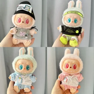 Mini ropa de peluche para muñecas, ropa de moda, Kpop Exo de Corea, 17cm, Labubu II, Idol, regalos de bricolaje, ropa de fiesta sentada