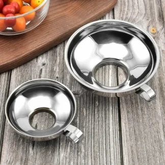 Embudo de boca ancha de acero inoxidable, embalaje de mermelada para tarros, aceite filtrante enlatado, vino, agua, especias, accesorios de cocina, herramientas
