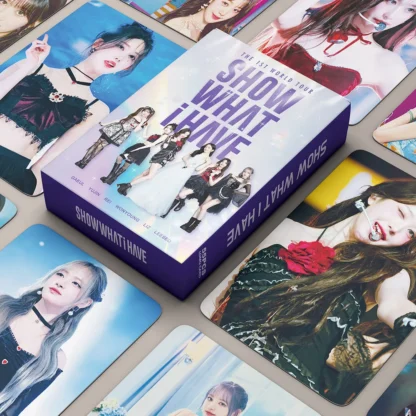 Kpop IVE MINIVE POP-UP Lomo Photocard Ablum 2024 tarjetas, bonito póster impreso, regalo para fanáticos