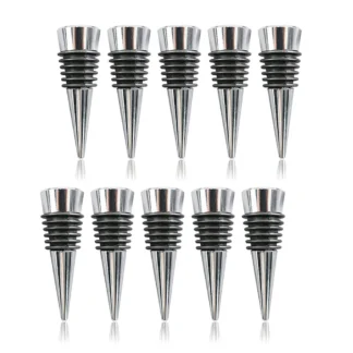 Tapones decorativos reutilizables para botellas de vino, juego de tapones de ahorro de vino para fiesta, boda, cocina, Bar, regalo, 10 piezas