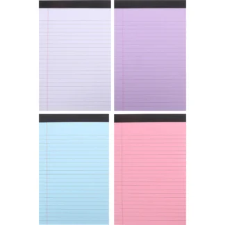 Cuaderno de 4 piezas con diseño estructurado, suministro de lectura, papel de color, páginas rasgables, Bloc de notas de uso diario, forrado Legal