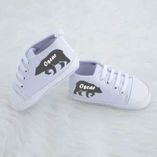 MIYOCAR-zapatos de bebé personalizados con cualquier nombre, calzado para primeros pasos, regalo para baby shower