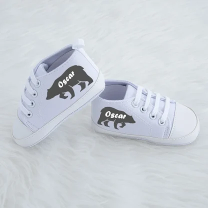 MIYOCAR-zapatos de bebé personalizados con cualquier nombre, calzado para primeros pasos, regalo para baby shower