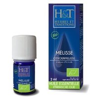 Aceite esencial de bálsamo de limón orgánico 100% puro 2 ml de aceite esencial (Limón) - Herbes & Traditions