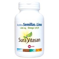 Aceite de Semillas de Lino 90 perlas de 1000 mg Sura Vitasan