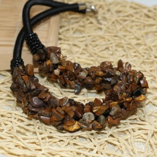 Cuentas irregulares de piedra natural de Ojos de Tigre, joyería de 18 pulgadas, gran oferta
