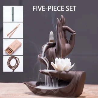 Quemador de incienso de reflujo para decoración, bergamota Zen china, estufa de fumigación antigua para interiores, incienso grande