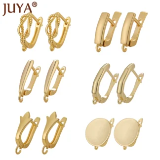 Ganchos para Pendientes chapados en oro y cobre, accesorios para pendientes hechos a mano, accesorios para pendientes artesanales de alta calidad