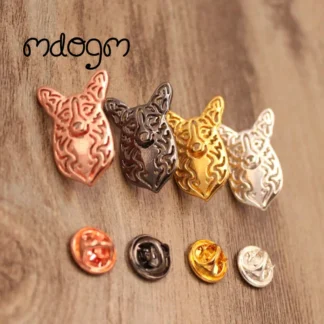 Mdogm-broches y alfileres de perro Corji Galés para hombre, traje de Metal, pequeño padre, camisa, gorra, cuello, insignias, regalo para hombre, B099