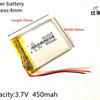 Pilas recargables de polímero de litio li-po, 3,7 V, 450mAh, 403035, para Mp3, MP4, MP5, GPS, PSP, bluetooth Móvil, 1 unidad