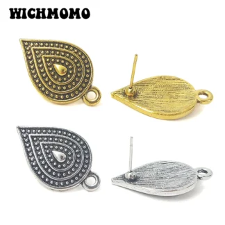 Base de pendiente con forma de gotitas de agua, conector Retro de 16x26MM para pendientes DIY, accesorios, 6 uds.
