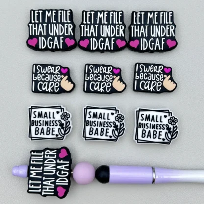 Cuentas cuadradas de silicona para bebés, accesorios de joyería, regalos de Teethe, Kawai, 10 unidades