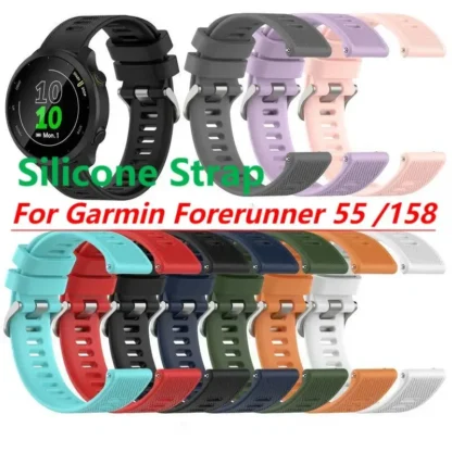 Correa de silicona para reloj inteligente, pulsera de repuesto para relojes inteligentes, accesorios para Forerunner 55, 158