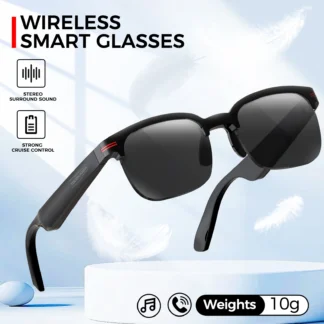 EIGIIS nuevas gafas inteligentes GS200 llamadas inalámbricas reproducción de música gafas de sol de medio marco con luz azul protección UV IP67 impermeable