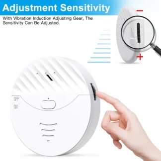MINI Sensor de alarma de vibración para puerta y ventana, Detector de seguridad para el hogar, WiFi, 130dB, rotura de vidrio, antirrobo, al aire libre, nuevo
