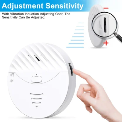 MINI Sensor de alarma de vibración para puerta y ventana, Detector de seguridad para el hogar, WiFi, 130dB, rotura de vidrio, antirrobo, al aire libre, nuevo