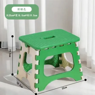 Mini taburete portátil plegable de plástico grueso para exteriores, sillas de comedor