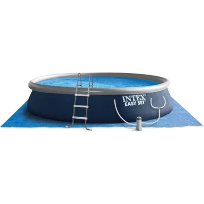 Intex Easy Set-piscina inflable redonda para exteriores, piscina sobre el suelo con bomba de filtro de 1000 GPH, escalera, 15 'x 42"