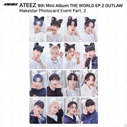 8 Uds Idol ATEEZ nueva serie HE WORLD EP.2 OUTLAW Lomo tarjetas de alta calidad HD Printd Photocards Seonghwa San Mingi Fans regalos