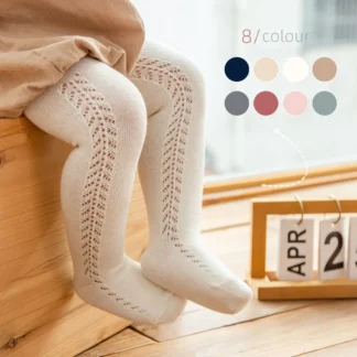Pantimedias circulares con orejas de trigo para bebé, malla ahuecada, sección delgada de viento español, primavera y otoño