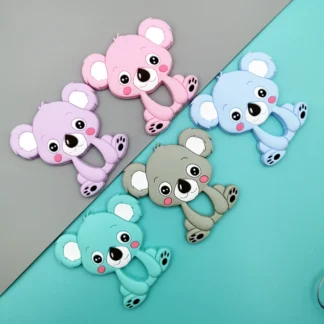 Mordedor de silicona para bebé, cadena de chupete, collar, accesorios para la dentición infantil, juguetes Kawaii, 1 unidad