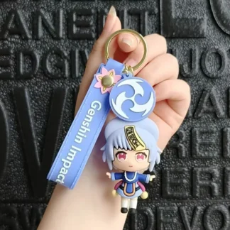 Qiqi-llaveros de silicona para niños, figuritas de juego Kawaii de impacto, llaveros colgantes, joyería de moda, periféricos de Anime