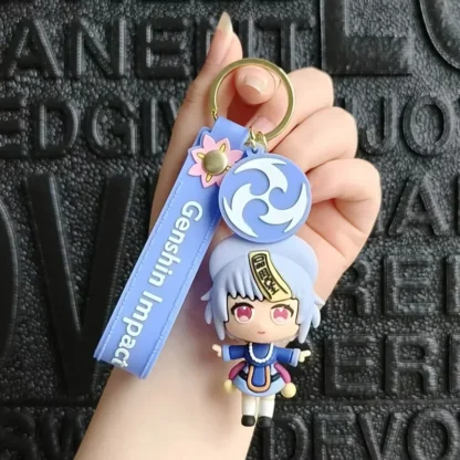 Qiqi-llaveros de silicona para niños, figuritas de juego Kawaii de impacto, llaveros colgantes, joyería de moda, periféricos de Anime