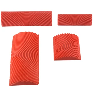 Juego de Herramientas de granulado de madera, herramienta de pintura de pintura de pared con patrón de granulado de madera de goma para decoración de pintura de pared, bricolaje, 4 Uds.