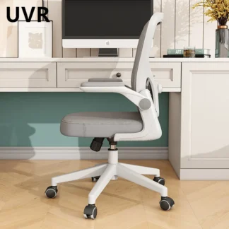 UVR-silla ergonómica de alta calidad para juegos de ordenador, asiento giratorio de elevación cómoda, malla transpirable, respaldo para el hogar, silla de oficina