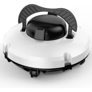 Limpiador robótico de piscinas, 120 minutos de tiempo de ejecución, estacionamiento automático, aspirador automático de piscinas Robot para piscinas planas de hasta 1000 pies cuadrados