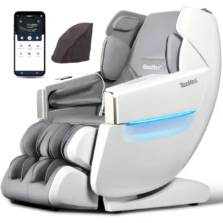 Sillón de masaje, sillones de masaje de gravedad cero SL Track de cuerpo completo con extensión automática de piernas, Control por aplicación, voz AI, 12 modos automáticos, airbags