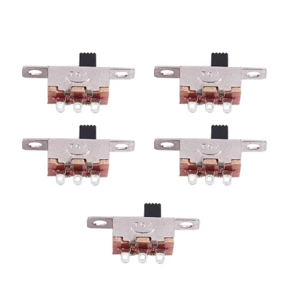 5 uds x On-Off 2 posiciones SPDT 1P2T Panel Mini interruptor deslizante terminal de soldadura SS12F15G3