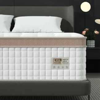Colchón BedStory, colchón híbrido completo de 14 pulgadas, en una caja con bolsillo de espuma viscoelástica de Gel, aislamiento de movimiento de resorte