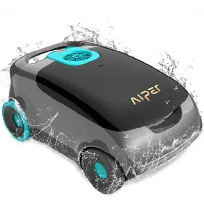 Limpiador robótico inalámbrico para piscinas AIPER, aspirador para piscinas para piscinas sobre el suelo con filtración avanzada, trimotor y indicador LED