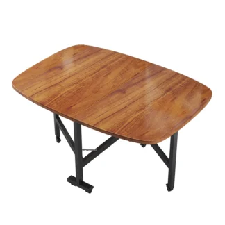 Patas de mesa de comedor extensibles plegables, rueda negra de Metal, mesas de centro de entrada portátiles, muebles de apartamento pequeños móviles