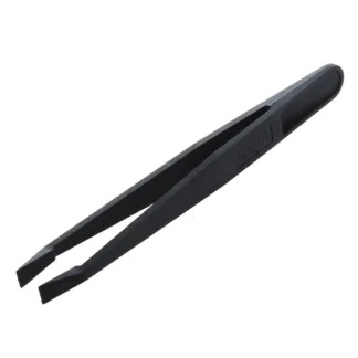 Herramienta manual Pinzas antiestáticas de punta plana de plástico negro