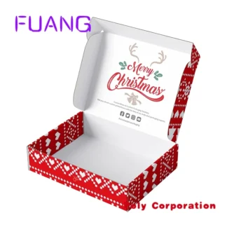 Cajas de embalaje de Navidad corrugadas para regalo personalizado, caja de embalaje de pestañas para pequeña empresa, gran oferta