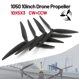 1/2/4/10 pares 1050 10 pulgadas 10X5X3 3 hojas (1CW + 1CCW) hélice de nailon de fibra de vidrio para Dron multirotor de 10 pulgadas RC FPV