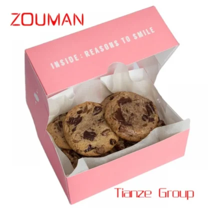 Caja de embalaje de galletas personalizada para alimentos, venta al por mayor