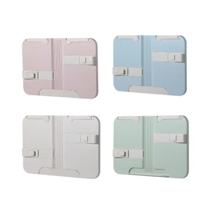 Estantería de lectura portátil para escritorio, soporte plegable para libros, receta de oficina