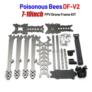 KIT de marco de Dron FPV de DF-V2 de abejas venenosas, 7/8/9/10 pulgadas, 295/367/387/427mm, fibra de carbono para piezas de Dron de estilo libre de largo alcance RC FPV