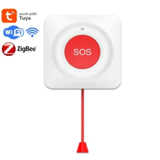 Botón de llamada de emergencia Tuya 2,4G WiFi botón de llamada inteligente timbre de alarma de una tecla para el hogar inteligente para niños ancianos pacientes de emergencia
