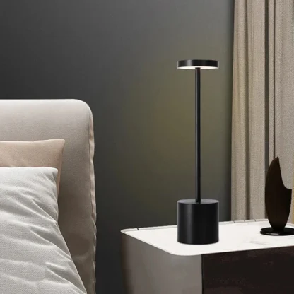 Lámpara LED de escritorio recargable, luz nocturna regulable de estilo moderno, 3 colores, LT044
