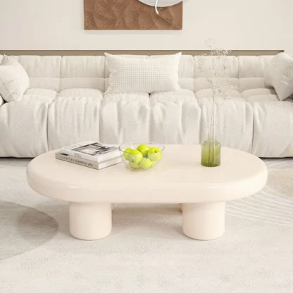 Mesa de centro ovalada minimalista de diseñador, mesa lateral móvil estrecha y moderna, muebles de sala de estar tradicionales de tapa dura Stolik Kawowy