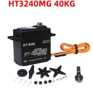 HTWARK-engranaje de Metal de alta velocidad, Servo Digital de gran Torque de 40kg para coche teledirigido Scx10 Trx4 1/8 1/10, piezas de Robot de camión