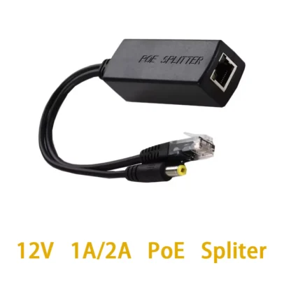 Hui-tenda-Divisor POE estándar, 12V, 1A/2A, 48V a 12V, Cable de 10/100Mbps, fuente de alimentación para interruptor de cámara ip poe