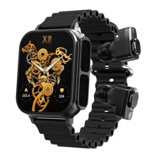 Reloj inteligente deportivo 2 en 1, dispositivo resistente al agua, con control del ritmo cardíaco, Bluetooth, llamadas, reproducción de música, auriculares TWS, podómetro, 2025