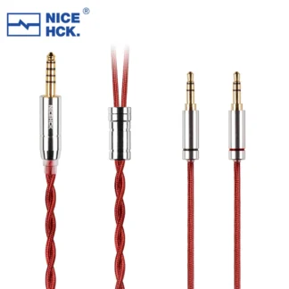 NiceHCK HeadAg 4N Cable de auriculares HIFI de plata pura Cable Coaxial para 4,4mm equilibrado HD650/Dual 3,5/2,5mm HD600 HD580 HD660S