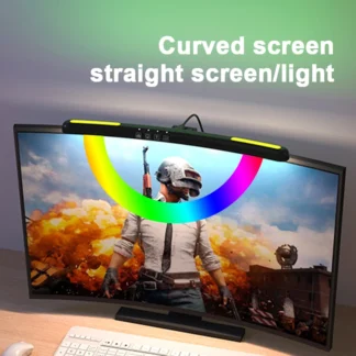 Luces colgantes de pantalla, luces de siete colores de juego, pantalla de atenuación, escritorio de trabajo, iluminación adicional, luces LED de computadora