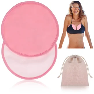 Almohadillas para senos de aceite de ricino, ruedas para ayudar al sueño, lavables, envoltura para el cuidado de enfermería, compresa reutilizable, 2 uds.